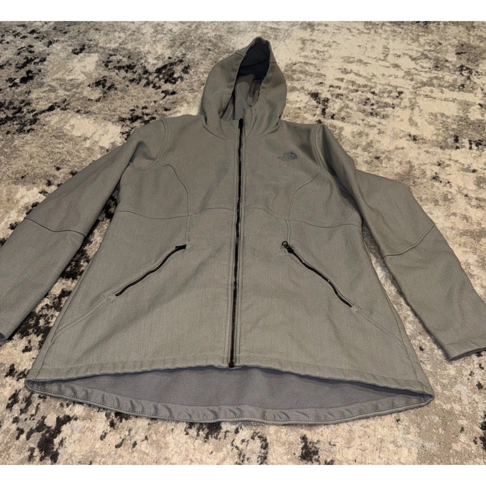 The North Face Jacket Hood  Polyester Gray Womans Size XL X-large
